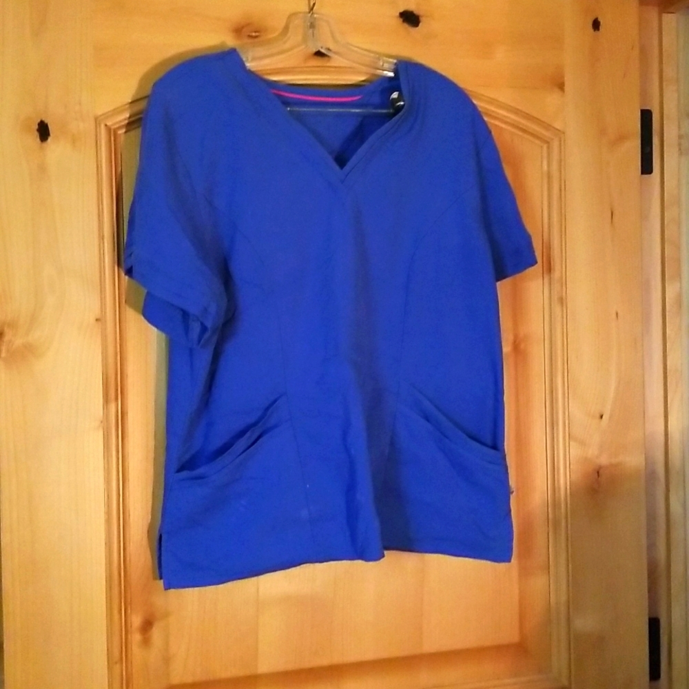 Dark blue scrub top